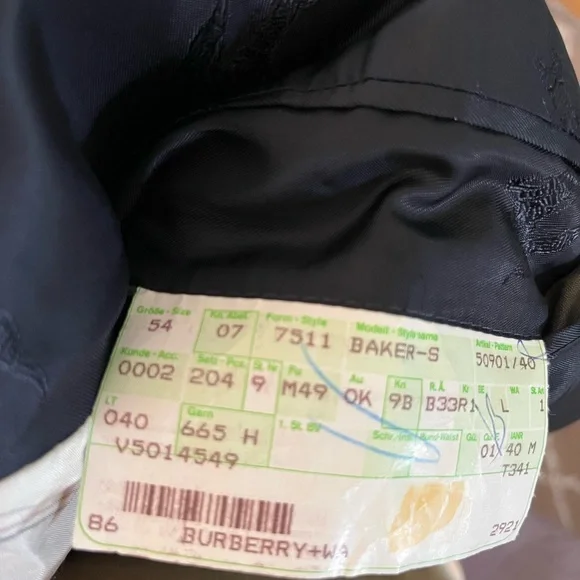 Vintage Double Breasted Burberry Navy Blazer Sport Coat Classic Tailoring - Picture 10 of 10